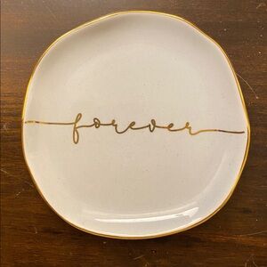 Gold and Blue “Forever” Jewelry Organizer with Elegant Design